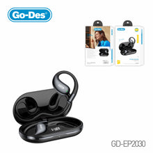 تحميل الصورة في عارض المعرض ، Go-Des Open Ear Bone Conduction Bluetooth Headphones Ear Clip Style Wireless HiFi Sound OWS Digital Display