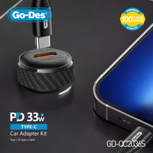 Load image into Gallery viewer, Go-Des PD33W Type-C Car Charger Fast Charging Adapter Kit Smart Chip Safety Quick Charger Vehicle Use
