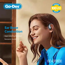 تحميل الصورة في عارض المعرض ، Go-Des Open Ear Bone Conduction Bluetooth Headphones Ear Clip Style Wireless HiFi Sound OWS Digital Display