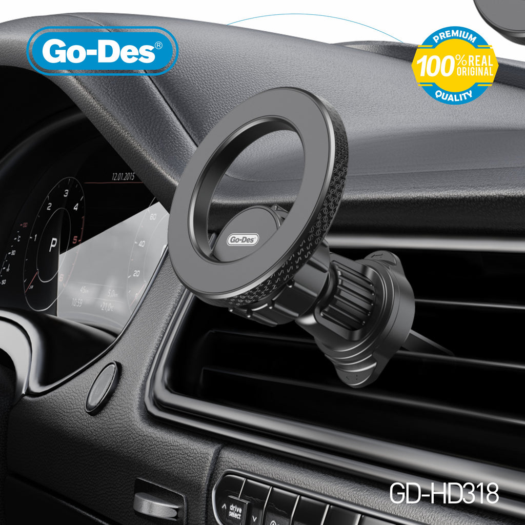 Go-Des 2in1 Magnetic Car Phone Holder Dashboard Air Vent Mount Magsafe Strong Magnet 360 Rotation