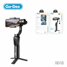 Load image into Gallery viewer, Go-Des 3-Axis Gimbal Stabilizer with AI Tracking Time-Lapse Object Follow Slow Motion Phone Charging