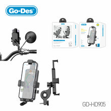 Cargar imagen en el visor de la galería, Go-Des 2in1 Motorcycle Bicycle Phone Holder 360 Rotation Handlebar Mount Anti-Shake Adjustable Stand
