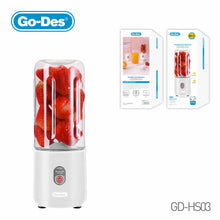 Cargar imagen en el visor de la galería, Go-Des Portable Wireless Juicer Six-Blade Rechargeable Blender Cup for Travel and Fresh Juice