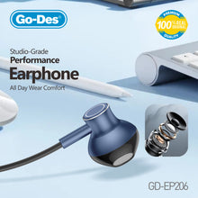 Загрузить изображение в программу просмотра галереи, Go-Des Type-C Wired Earphones High-Fidelity Stereo Headphones with Mic Noise Reduction for Smartphone Music and Calls