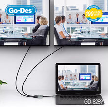 Cargar imagen en el visor de la galería, Go-Des Type-C Docking Station Dual HDMI Adapter 4K60Hz MST Display Splitter for Laptop Monitor TV