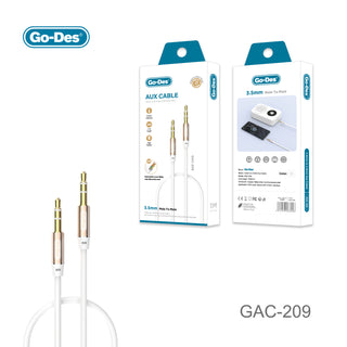Go-Des 3.5mm Aux Audio Cable HiFi Stereo Male to Male Universal for Phone Car Speaker Computer