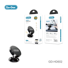 تحميل الصورة في عارض المعرض ، Go-Des Magnetic Car Mount Holder 360 Rotation 3M Adhesive Strong Magnet Dashboard Phone Stand