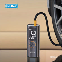 تحميل الصورة في عارض المعرض ، Go-Des Portable Car Tire Inflator Air Pump Automatic Stop Digital Display LED Emergency Light Power Bank