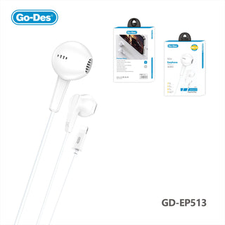 Go-Des HD Calling Wire Control Earphones Lightning Clear Sound Comfortable In Ear Headphones