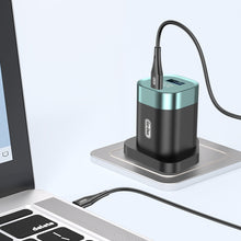 Charger l&#39;image dans la galerie, Go-Des 45W PD QC3.0 Fast Charging Travel Adapter USB-C USB-A Dual Port Wall Charger