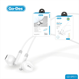 Go-Des High-Fidelity Lightning Wired Earphones with HD Microphone TPE Cable Clear Call and In-Line Control for iPhone iPad Devices