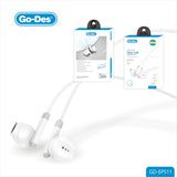 Go-Des High-Fidelity Lightning Wired Earphones with HD Microphone TPE Cable Clear Call and In-Line Control for iPhone iPad Devices