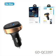 Load image into Gallery viewer, Go-Des 66W Super Fast Car Charger Adapter with 3 Ports USB-A Dual USB-C for Simultaneous Charging