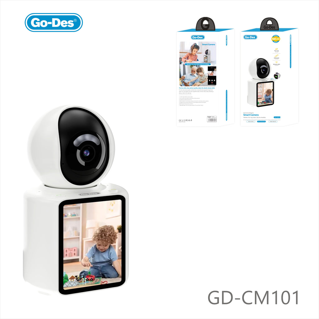Go-Des Full Color Smart Camera with Wireless Two-Way Video Call Motion Detection and Cloud Storage Service Used for Real Time Video Intercom