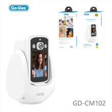 Загрузить изображение в программу просмотра галереи, Go-Des Video Calling Smart Camera with Full Color HD Monitoring Humanoid Tracking Real Time Video Call with Cloud Storage Service