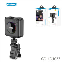 Load image into Gallery viewer, Go-Des Mini Pocket RGB Full Color Fill Light with 360 Degree Fill Multi Dynamic Lighting Effects