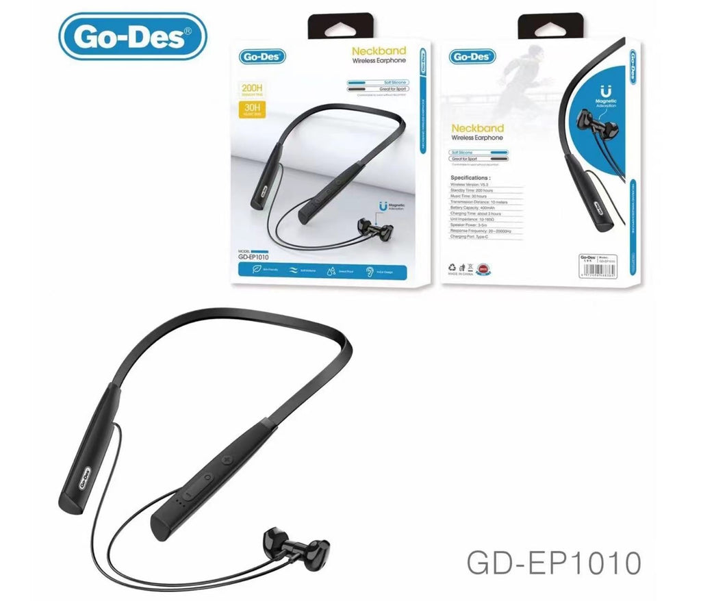 Go-Des Wireless Headphones High Qualit Long Standby Time Battery Wireless Sports Earphone