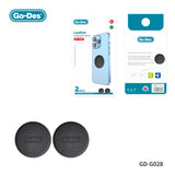 Go-Des Magnetic Leather Plate 2 Pack Universal Phone Magnet Pads with 3M Adhesive for Car Mount Holder