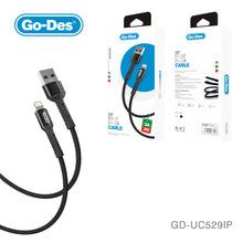 Cargar imagen en el visor de la galería, Go-Des USB Charging Cable 2m Fast Charge Data Sync Cord for iPhone Micro USB Type-C Devices
