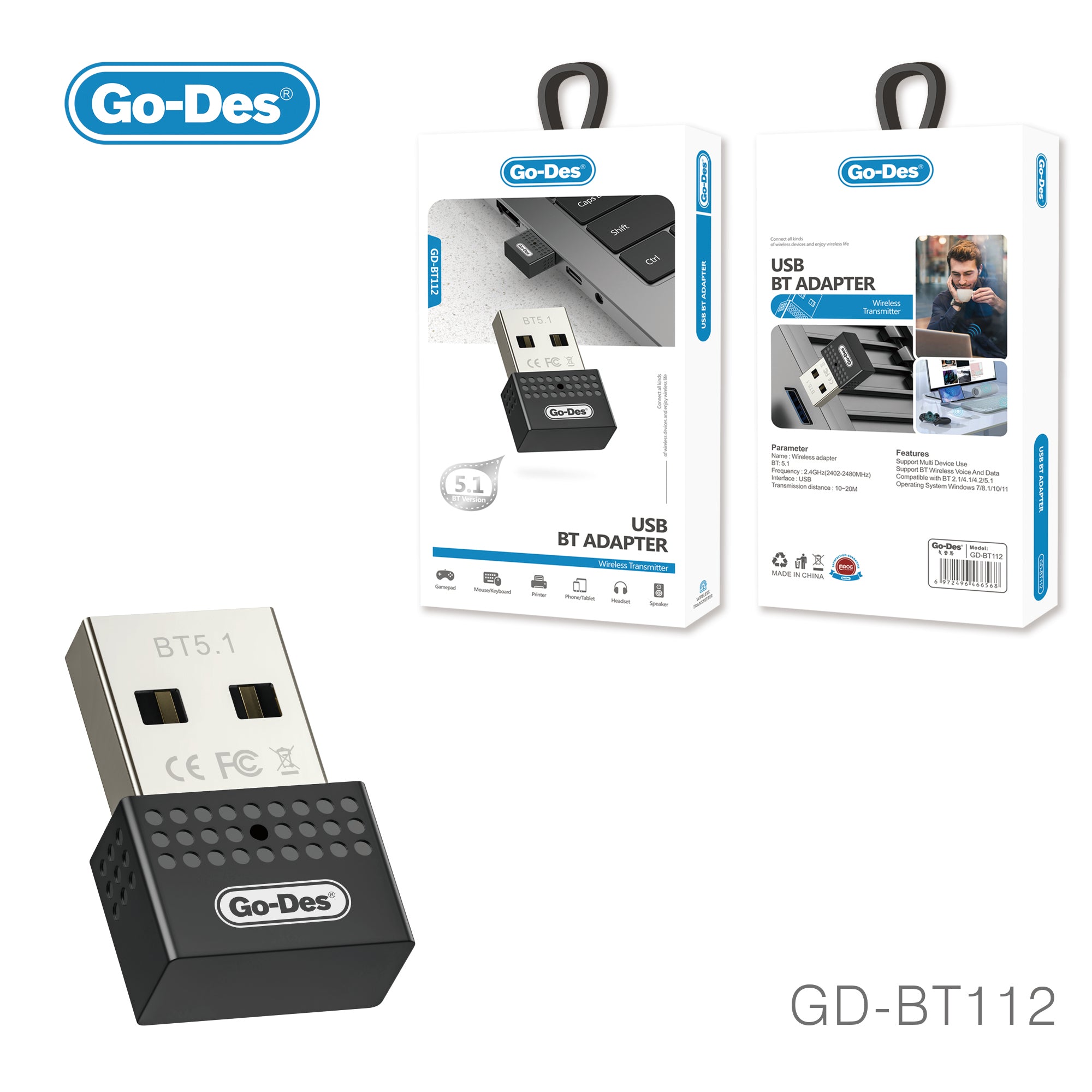 5.1 USB Bluetooth Adapter for PC 5.0 Bluetooth Dongle 5 0 Module Key  Receptor BT Transmitter