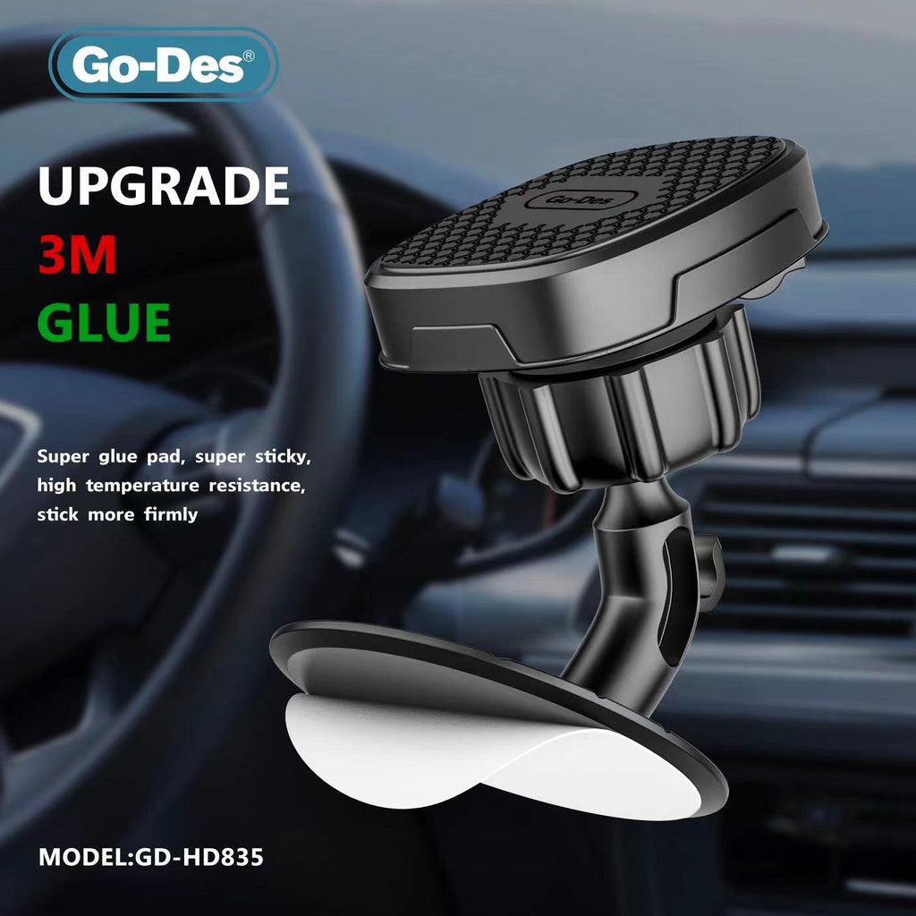 2-Pack Magnetic Car Phone Mount | Universal Stick-On Dashboard Holder | For IPhone, Samsung, Most Phones