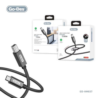 كابل طابعة 6Ft لطرازات Epson وHP وCanon نوع C إلى Type B كابل USB 2.0 للطابعة والماسح الضوئي وmidi OTG لجهاز الفاكس