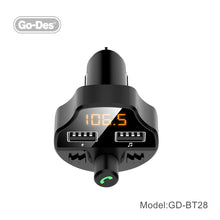 Загрузить изображение в программу просмотра галереи, Go-Des Bluetooth FM Car Transmitter DC5V 2.4A Fast Charger Handsfree Bluetooth Car Kits Adapter MP3 Player for Car