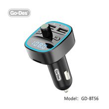 Charger l&#39;image dans la galerie, Go-Des Wireless Auto Kit Charger Mp3 Player Bluetooth BT FM Transmitter Wireless Radio Adapter Car Kit with Dual USB Charging Car Charger MP3 Player
