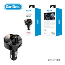 تحميل الصورة في عارض المعرض ، Go-Des Bluetooth FM Car Transmitter DC5V 2.4A Fast Charger Handsfree Bluetooth Car Kits Adapter MP3 Player for Car